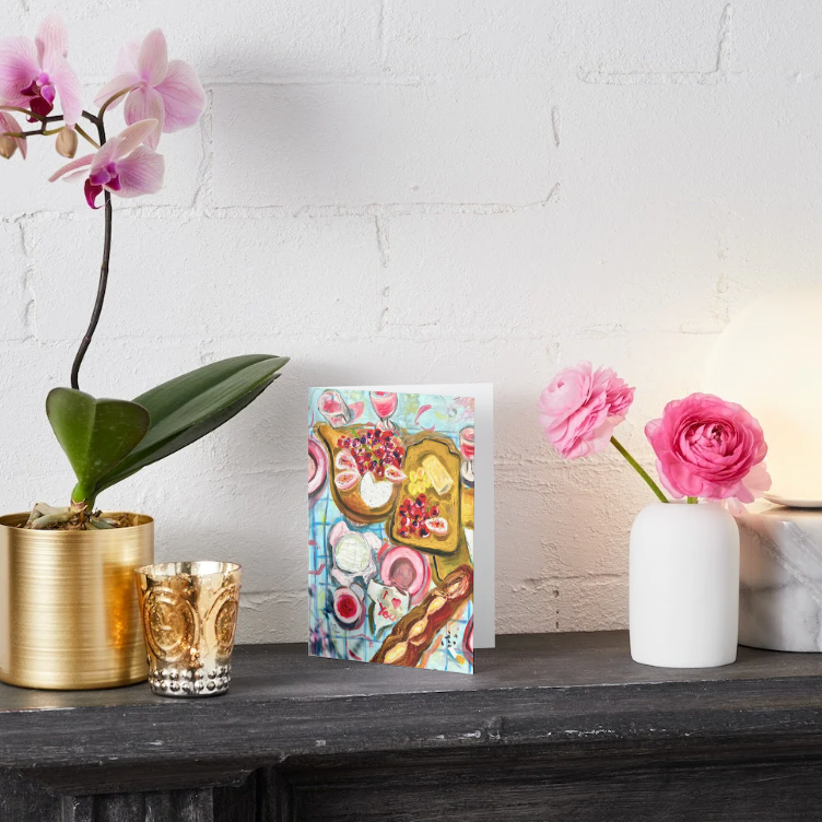 Food Flat Lay Greeting Card