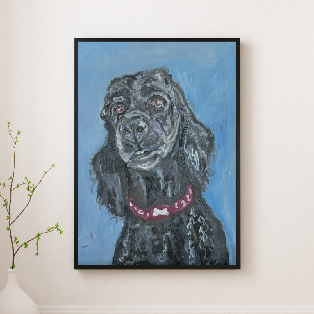 “Eyes Like Yours” – Original Dog Portrait in Acrylic