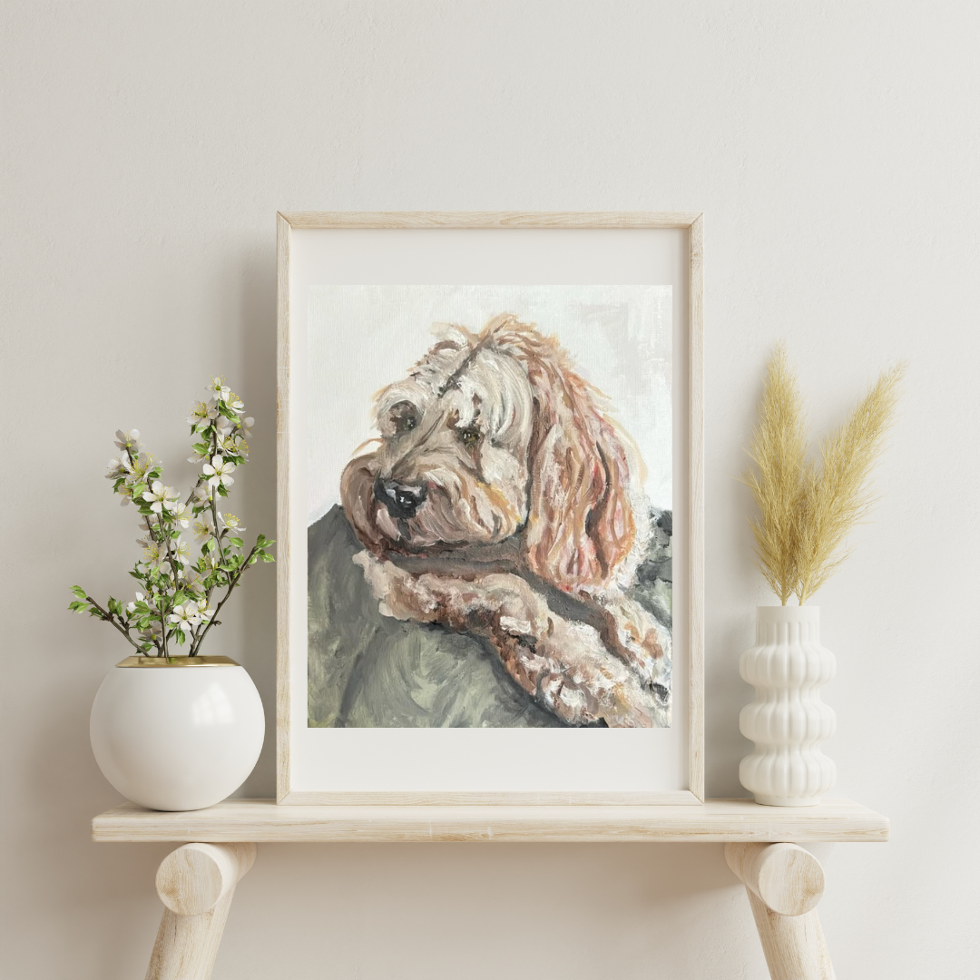 “Sunday Soul” – Original Dog Portrait in Acrylic